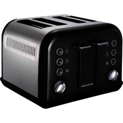 Morphy Richards 242002 Accents 4 Slice Toaster in Black